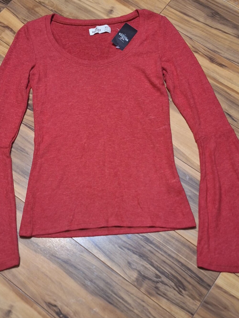 Hollister XS flare sleeve Y2K 90s Vamp Whimsigoth lightweight sweater